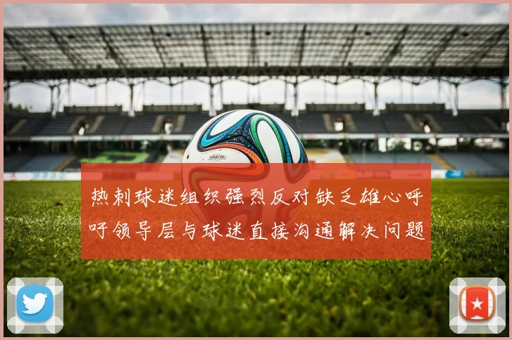热刺球迷组织强烈反对缺乏雄心呼吁领导层与球迷直接沟通解决问题